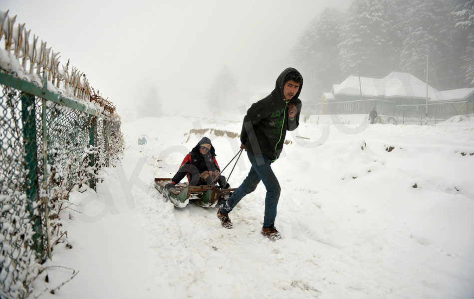 snowfall at North India attracts tourists25