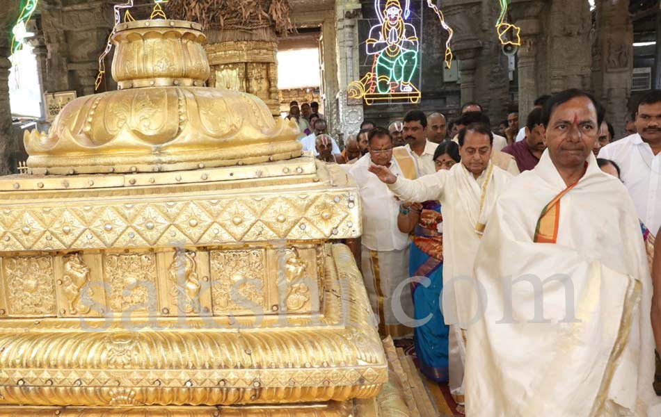 KCR visits tirumala - Sakshi15