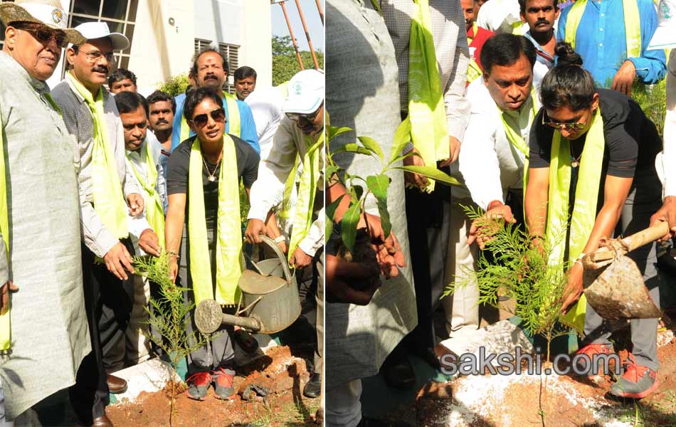 Mithali Raj participate Haritha Haram in lb stadium2