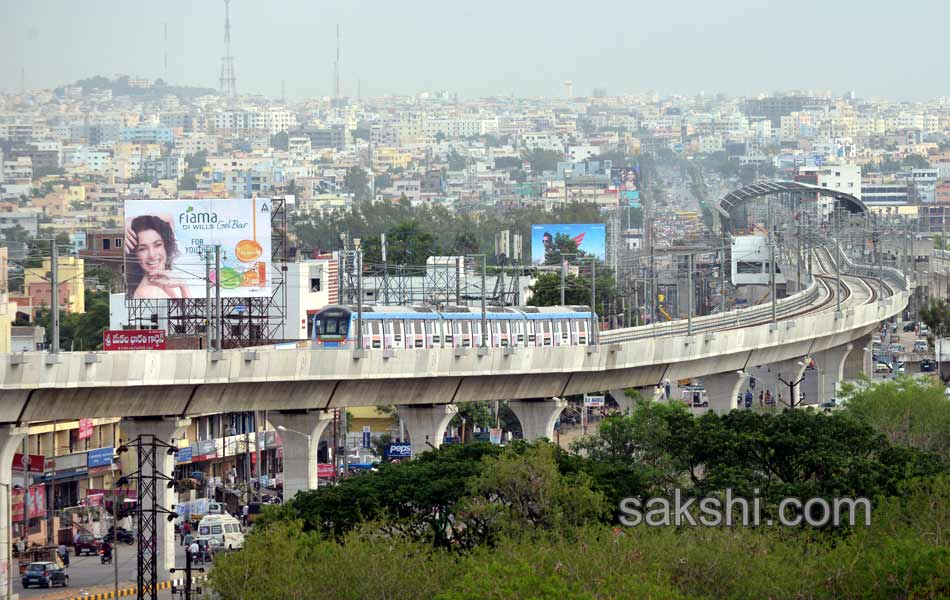 Hyderabad Metro Rail Test Run scenes - Sakshi9