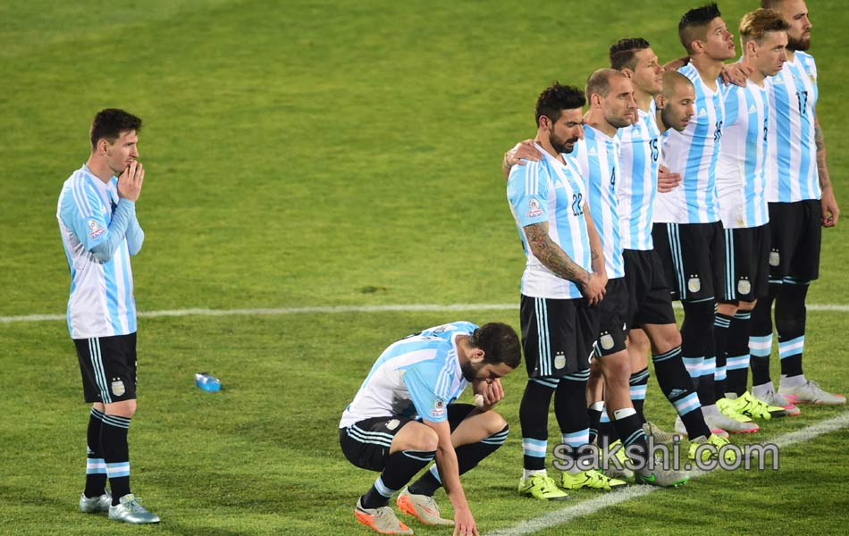 celebration upon winning the Copa America 20156