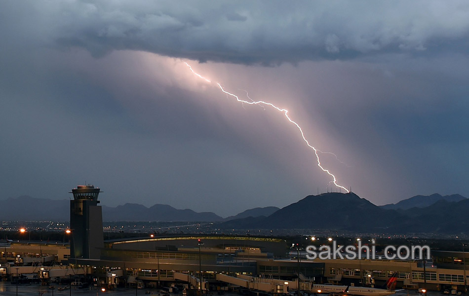 A thunderstorm is seen northwest of the Las Vegas - Sakshi3