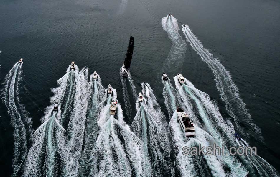 Boats sail during the 47th Barcolana regatta in the Gulf of Trieste - Sakshi1