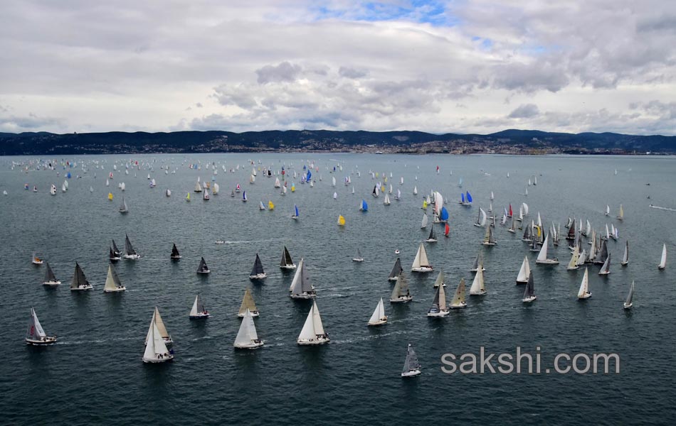 Boats sail during the 47th Barcolana regatta in the Gulf of Trieste - Sakshi10