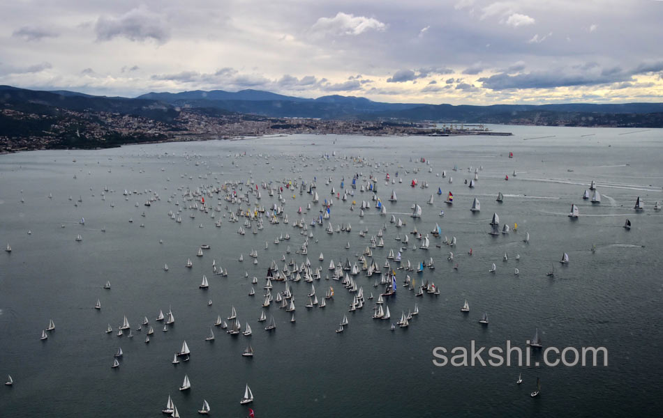 Boats sail during the 47th Barcolana regatta in the Gulf of Trieste - Sakshi16