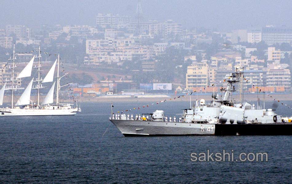 illuminated ships anchored off shore Vizag7