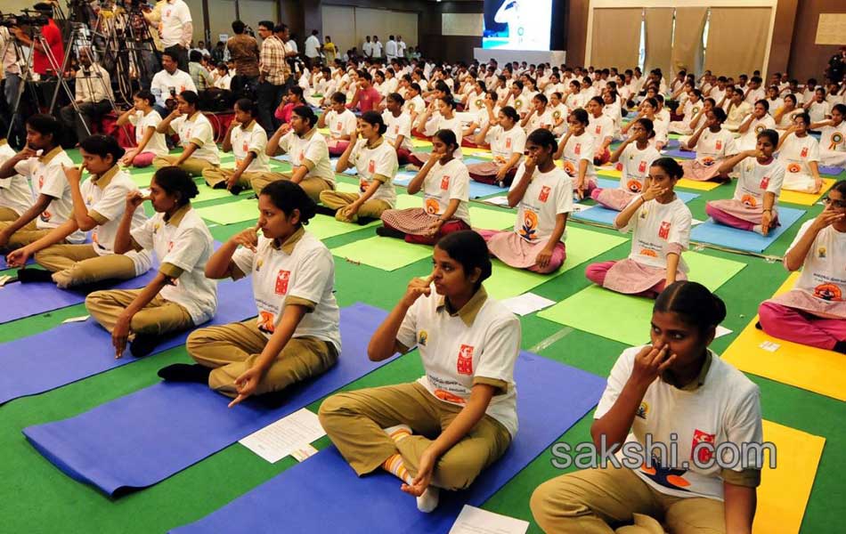 international yoga day celebrated in telugu states20