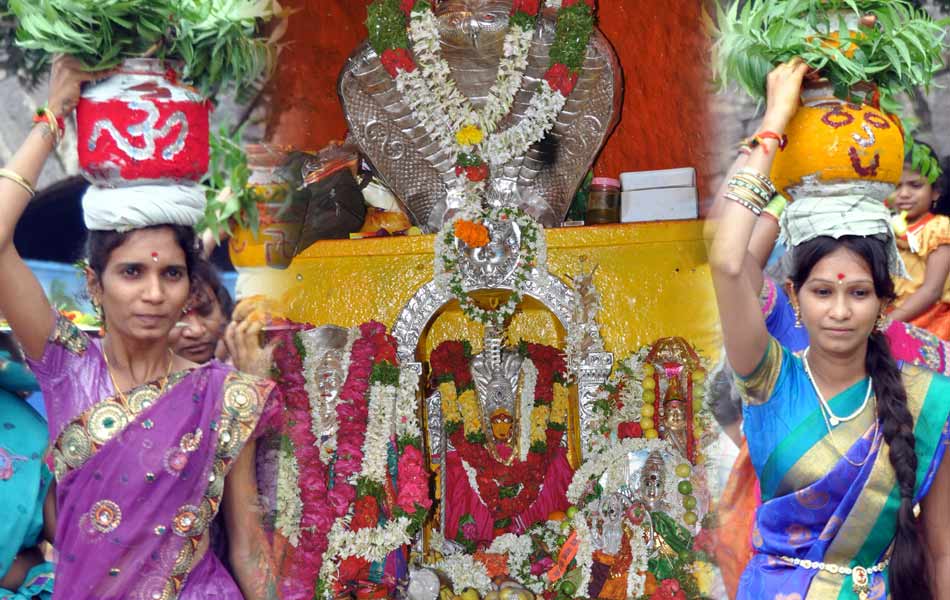 SriJagdambika Ammavari Bonalu celebrations in Golconda Fort1