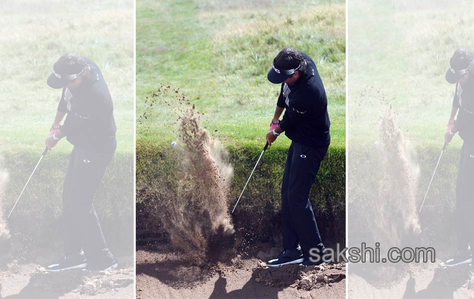 practice ahead of the British Open Golf Championship at Royal Troon in Scotland11