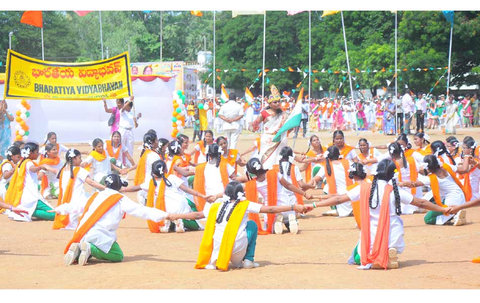 national flag inagurations in guntur dist6