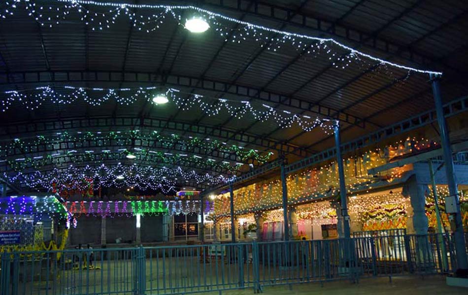 electrical lighting in vinayaka temple - Sakshi3