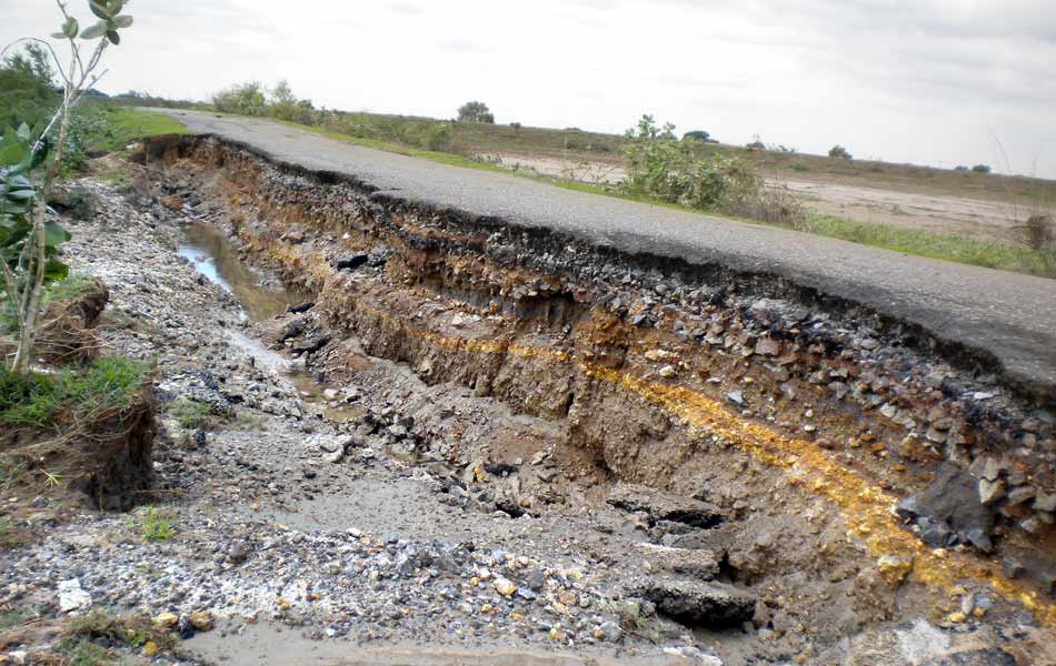 Roads destroyed - Sakshi6