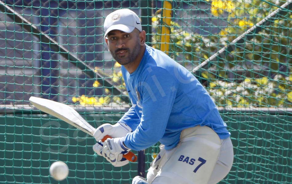 Team India players at a practice session10