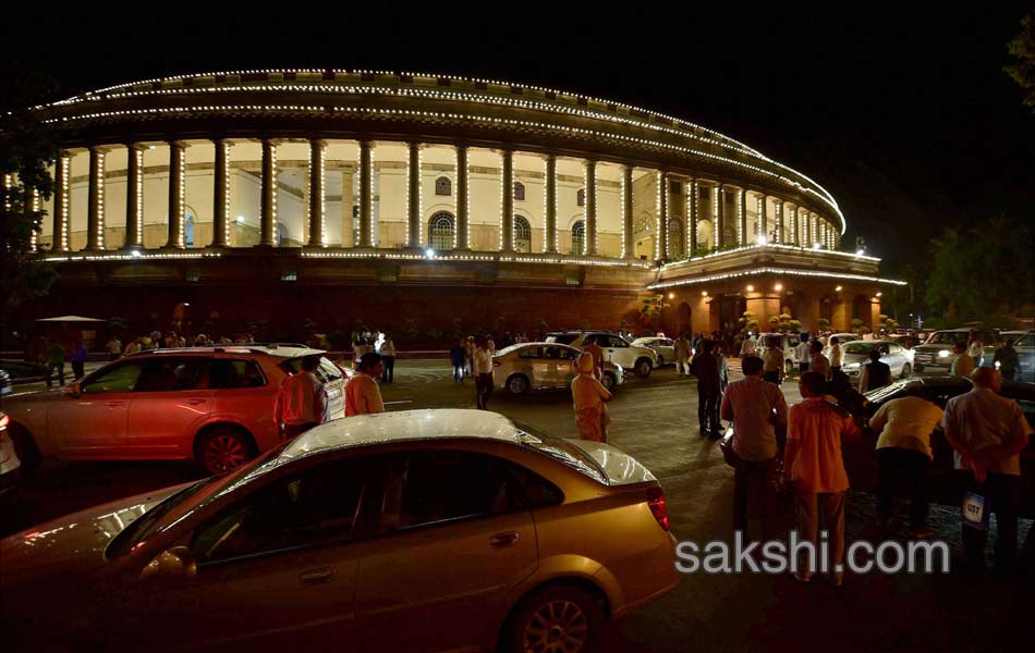 GST Launch President Pranab Mukherjee and PM Modi - Sakshi5