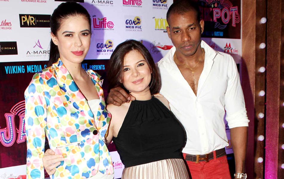 sunny lenoe and sachin joshi attends premiere of Jackpot movie16