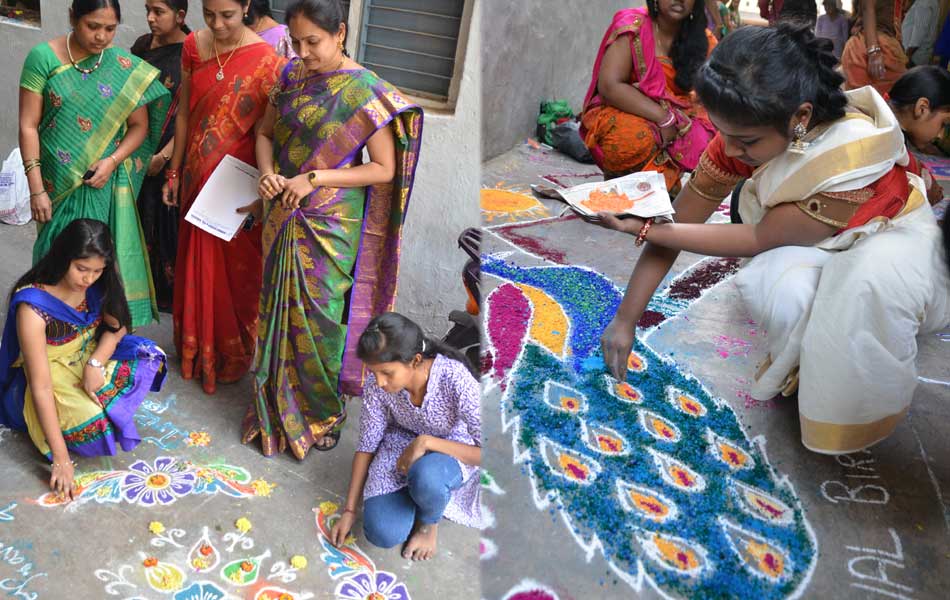 rangoli compitation at jahnavi degree college4