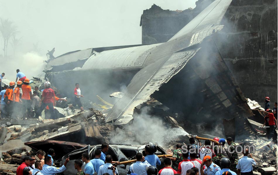 38 dead after Indonesian military plane crashes in flames1