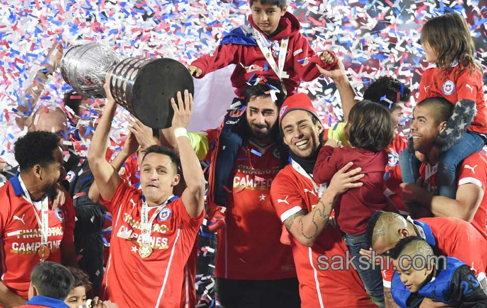 celebration upon winning the Copa America 20152