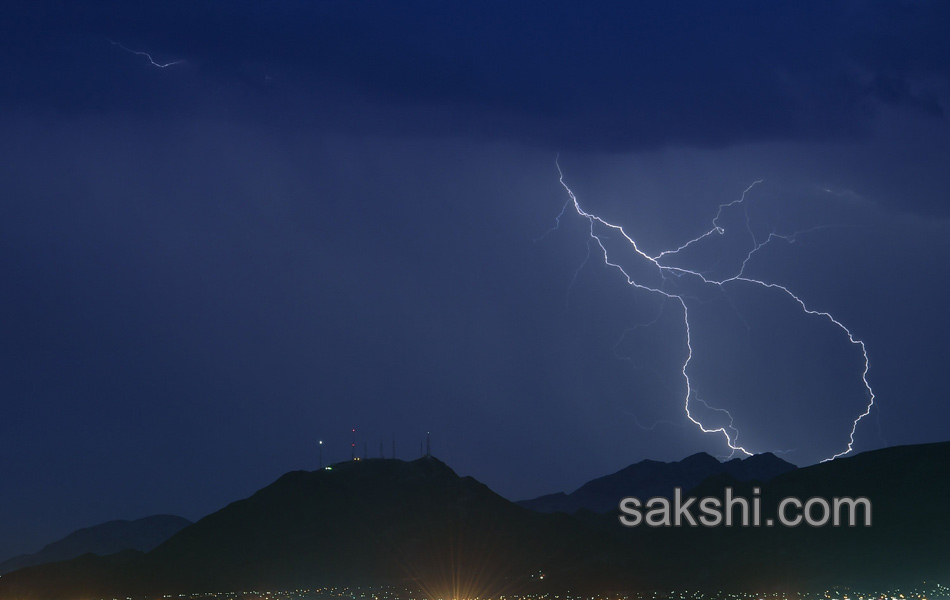 A thunderstorm is seen northwest of the Las Vegas - Sakshi1