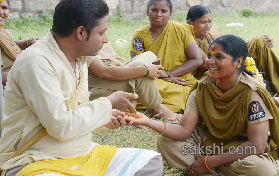 Devotees with a huge sliding Bonalu8