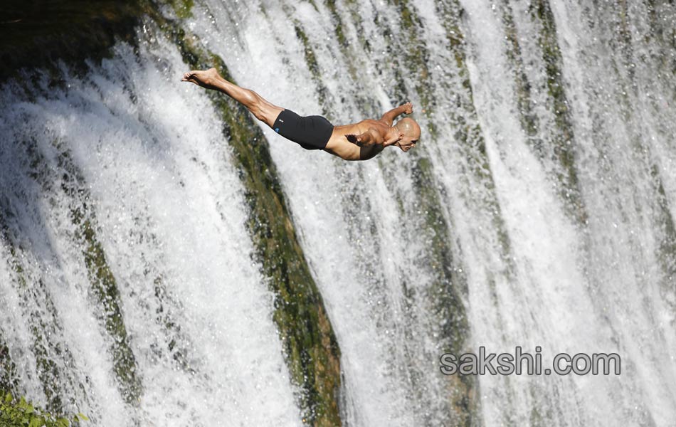 Bosnia Waterfall Jumping3