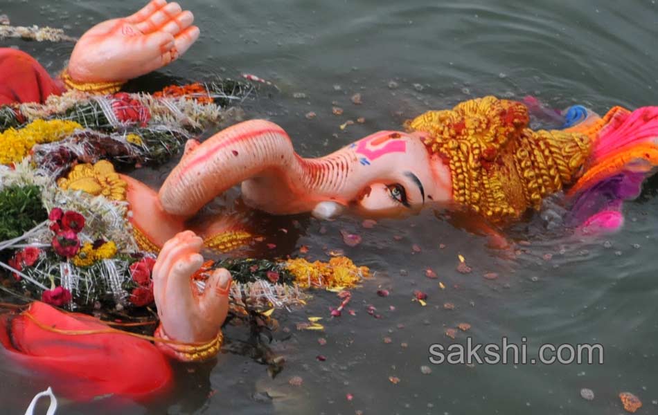 Lord Ganesha idol is immersed in water - Sakshi8