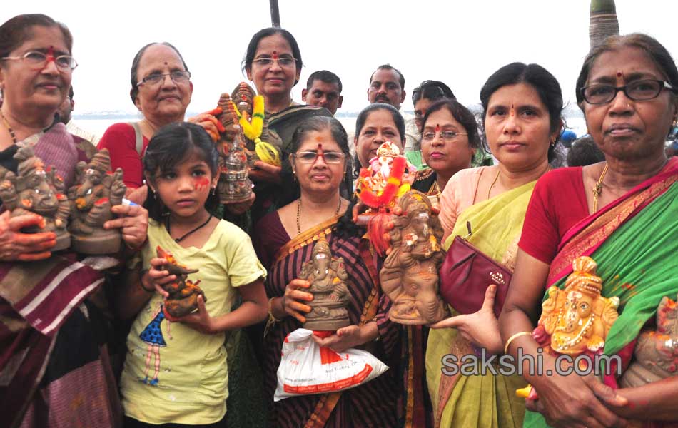 Lord Ganesha idol is immersed in water - Sakshi18