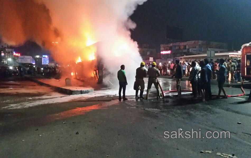 Volvo bus fire near visakhapatam - Sakshi5