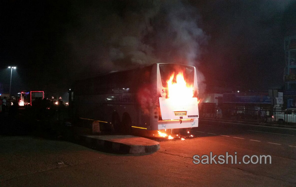 Volvo bus fire near visakhapatam - Sakshi6