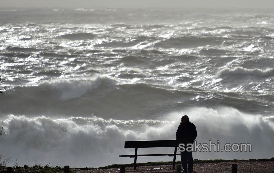 Waves crash near the Port13