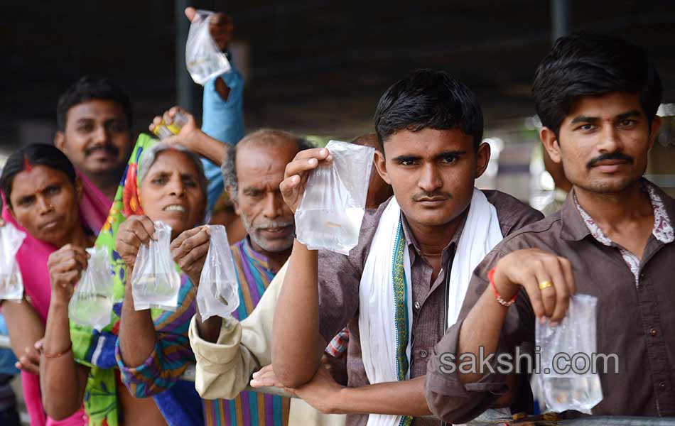 Thousands of asthma patients take fish prasadam in Hyderabad11