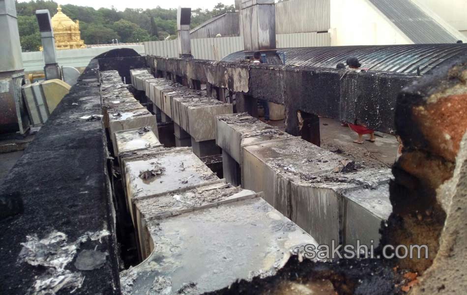 fire accident at tirumala - Sakshi1