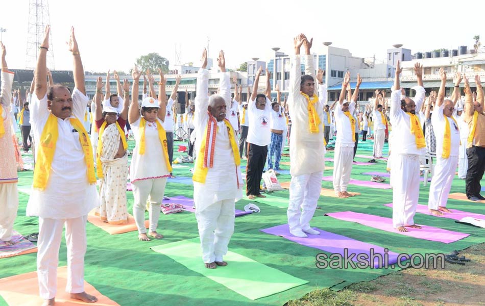 international yoga day celebrated in telugu states3