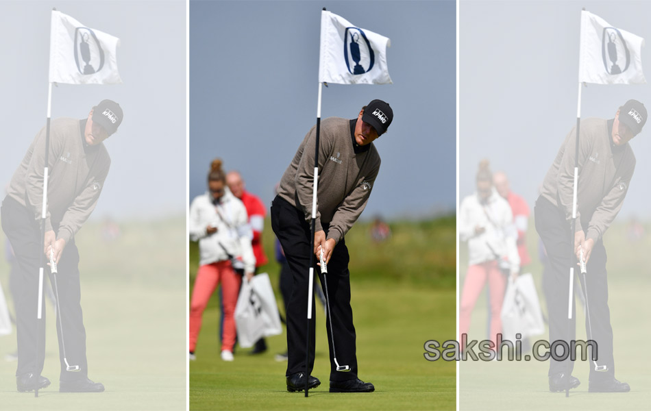 practice ahead of the British Open Golf Championship at Royal Troon in Scotland14