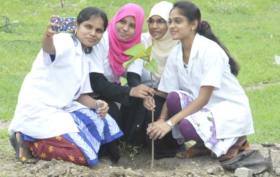 selfi with tree plant - Sakshi2