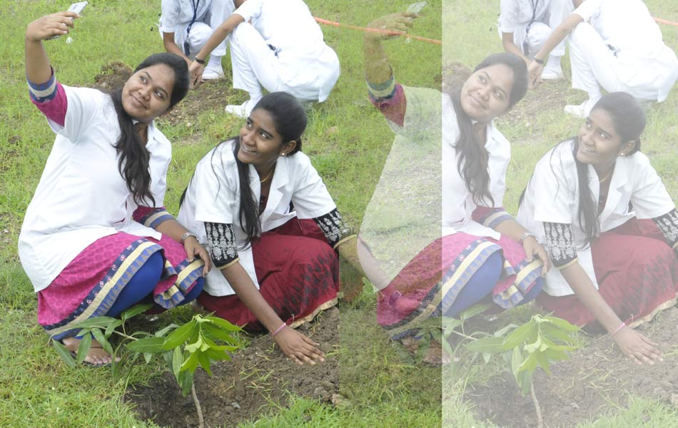 selfi with tree plant - Sakshi6