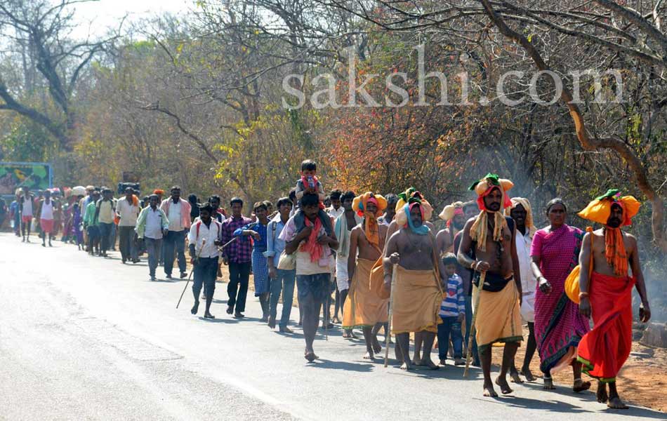 Siva devotees start journey to Srisailam Temple - Sakshi1