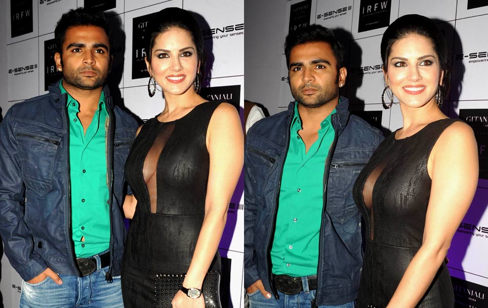 sunny lenoe and sachin joshi attends premiere of Jackpot movie4