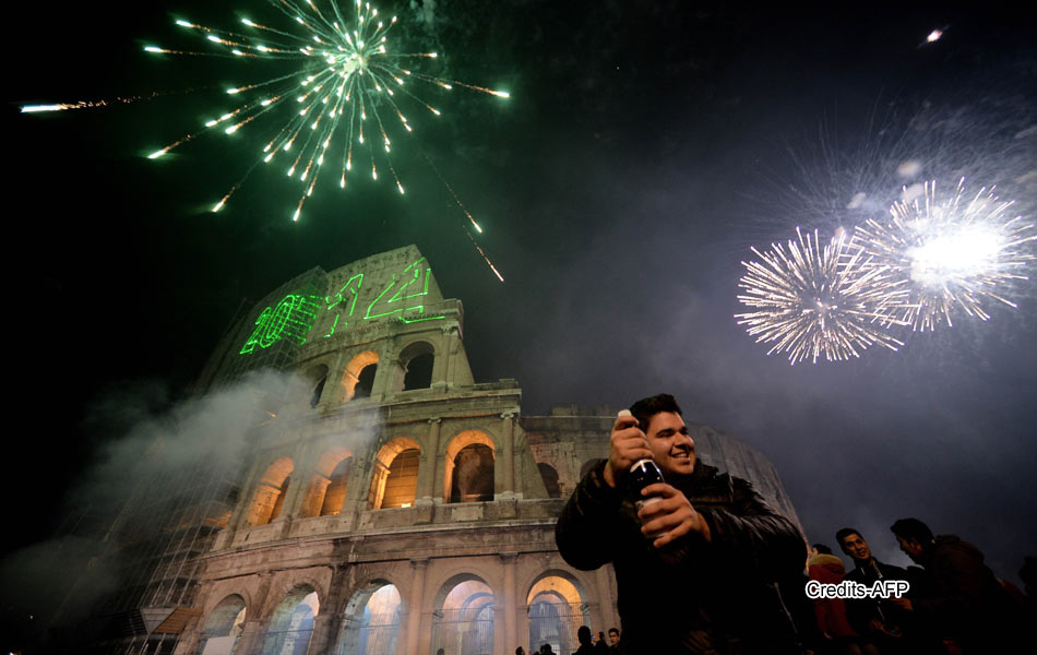 Fireworks explode over Ebrie Lagoon during New Year celebrations - Sakshi25