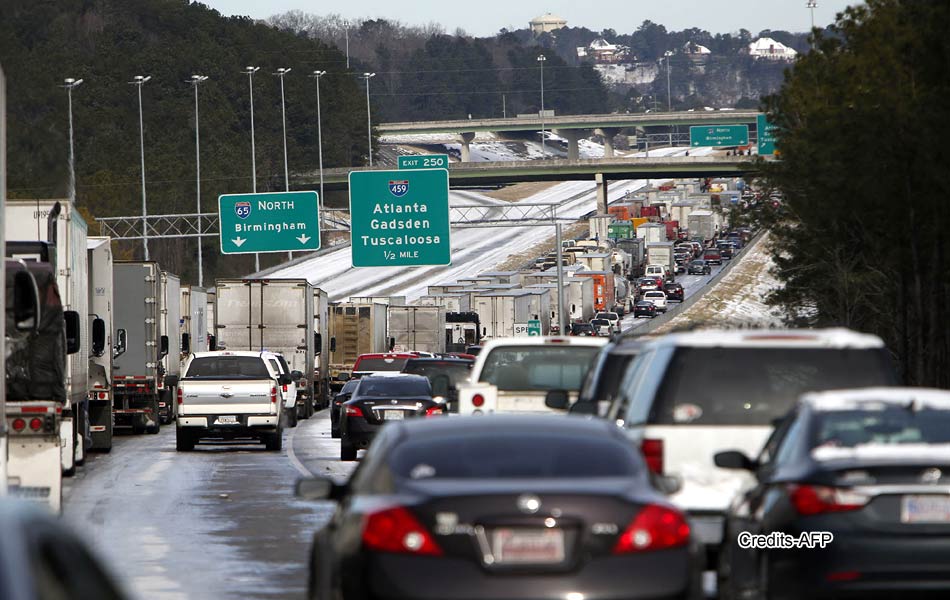 Alabama Students Trapped In Schools After Winter Storm Hits Southern US4