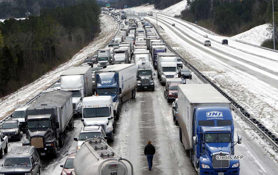 Alabama Students Trapped In Schools After Winter Storm Hits Southern US6