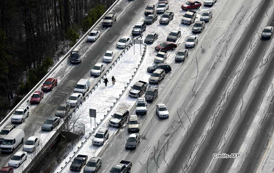 Alabama Students Trapped In Schools After Winter Storm Hits Southern US10