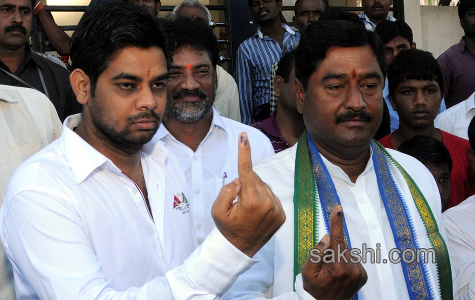 political leaders cast their Votes Elections 2014 in seemandhra - Sakshi29