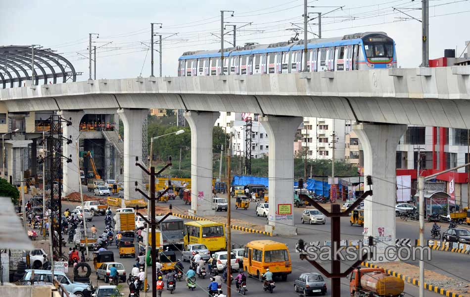 Hyderabad Metro Rail Test Run scenes - Sakshi6