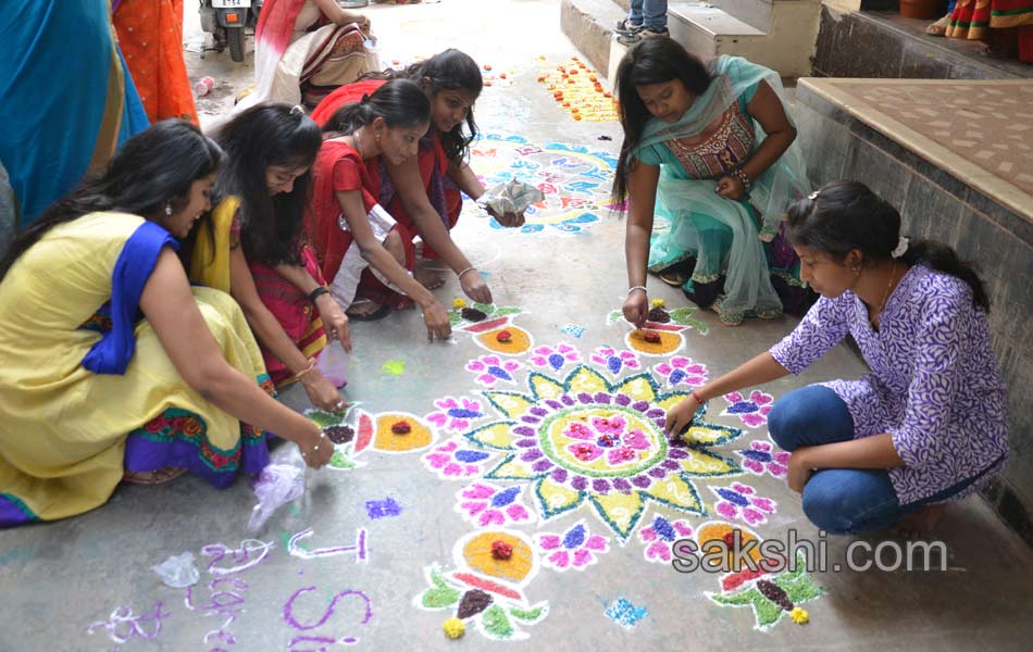 rangoli compitation at jahnavi degree college7