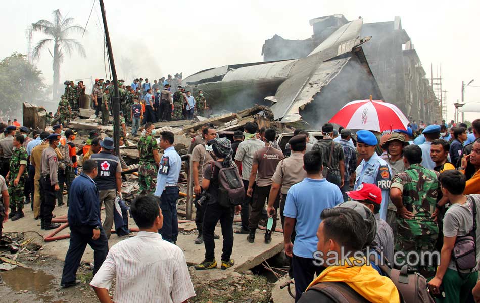 38 dead after Indonesian military plane crashes in flames7