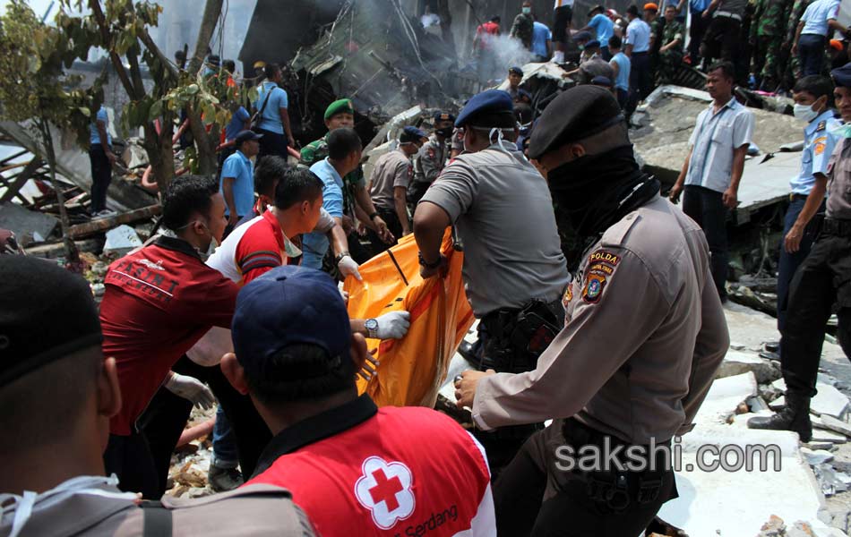 38 dead after Indonesian military plane crashes in flames14