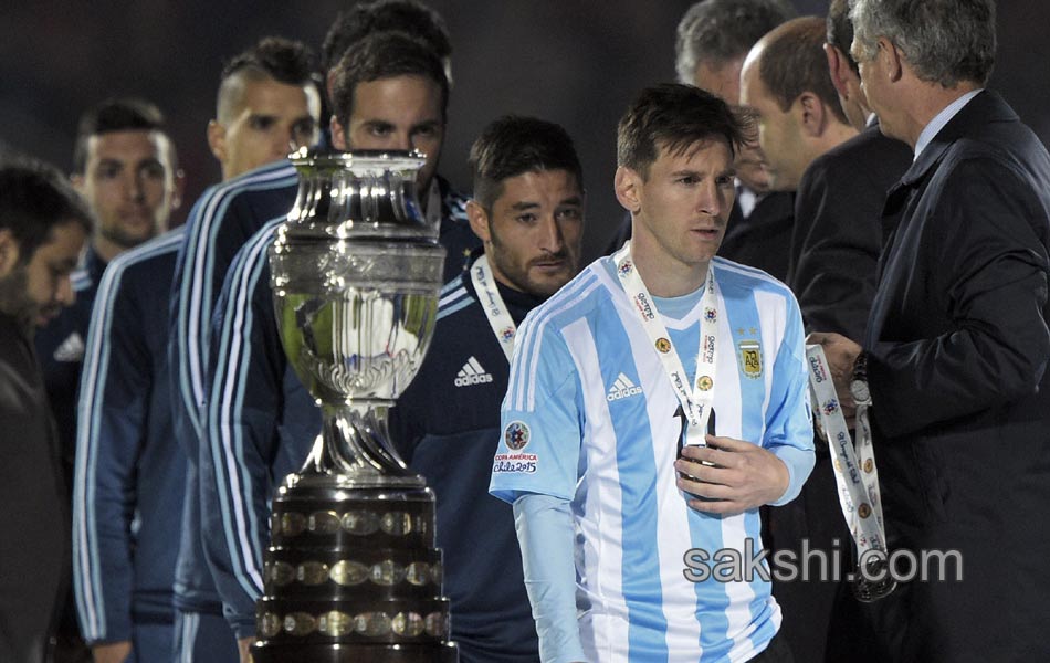 celebration upon winning the Copa America 20153