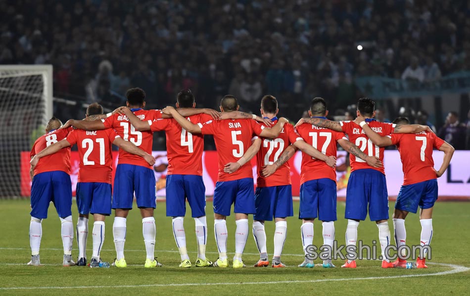 celebration upon winning the Copa America 20155