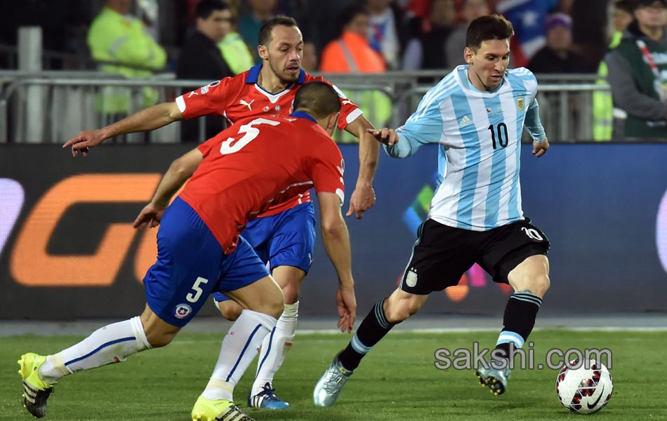 celebration upon winning the Copa America 201510